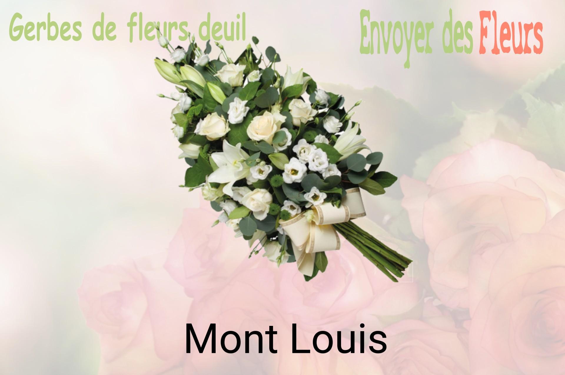 Gerbe de fleurs de deuil livrée à Mont-Louis